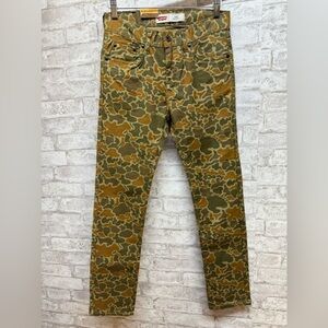 Levi’s 510 skinny fit camouflage‎ jeans women’s 14 green NWT